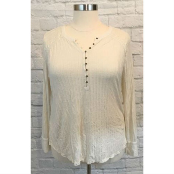Lucky Brand Tops - Lucky Brand Women Long Sleeve V Neck Top Shirt 2X